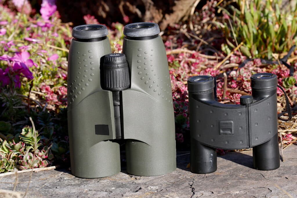 different hunting binoculars with different size